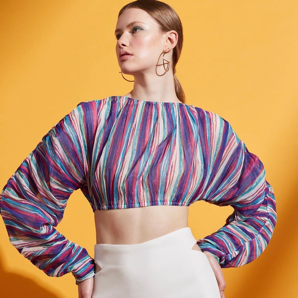 Multi - Color Crop Top